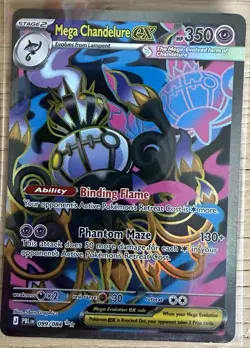 Pokemon TCG Mega Chandelure EX 099/084 Ultra Rare Holo English Full Art - Image 1