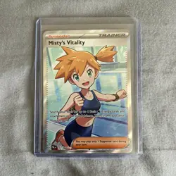Misty’s Vitality Pokemon Pitch Black 111/084 Ultra Rare English Full Art Holo - Image 1