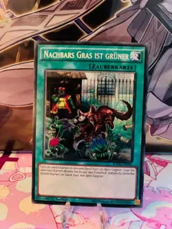 Yu-Gi-Oh! RATE-DE066 Nachbars Gras ist Gruner Secret Rare Anime TCG deutsch - Image 1