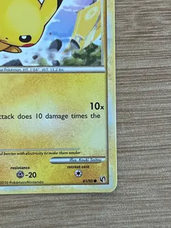 Pikachu (Non Holo Common) 61/90 - HGSS Undaunted Pokemon TCG English LP - Image 5
