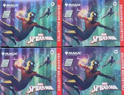Lot Of 4×Magic: The Gathering Spider-Man Omega Box Collector Booster Pack Sealed - Image 1
