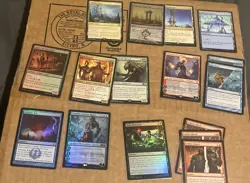 MTG Magic The Gathering Card Lot Bundle of 16 W/Foils ,Lands ,Instant. Rares - Image 1
