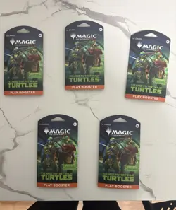 Magic: The Gathering TMNT Play Booster Packs Lot of 5 - Image 1