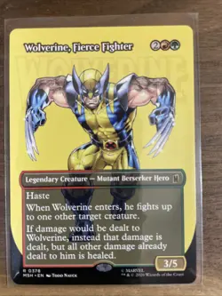 Wolverine, Fierce Fighter (Borderless) Marvel Super Heroes Regular R378 - Image 1