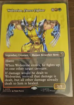 Wolverine, Fierce Fighter (Borderless) Marvel Super Heroes Regular - Image 1
