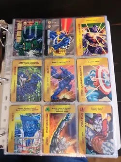 Lot of 47 Marvel Overpower Trading Cards - 1995 CCG Card Game Lot - X-Men Avenge - Image 1