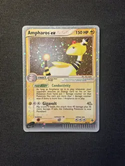Ampharos ex 89/97 EX Dragon Pokemon Card Holo Foil Rare Swirl LP - Image 1