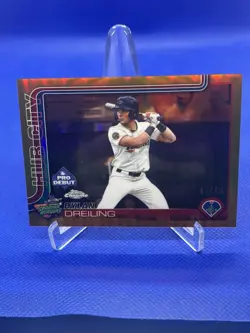 2025 Topps Pro Debut - Chrome Dylan Dreiling #PDC-115 Gold Refractor /50 (RC) - Image 1