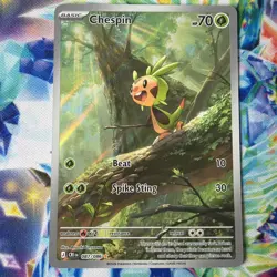 Pokemon ME04 Chaos Rising Chespin 087/086 Illustration Rare English NM Near Mint - Image 1