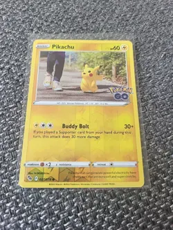 Pokemon TCG Pikachu Pokemon Go 027/078 Reverse Holo Common - Image 1