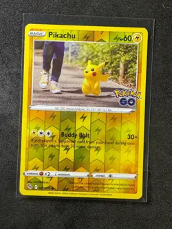 Pikachu 027/078 Common Pokemon GO Pokemon Reverse Holo Near Mint - Image 1