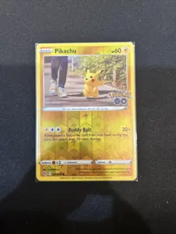 Pokemon Go REVERSE HOLO FOIL Pikachu 027/078 TCG Card - Image 1