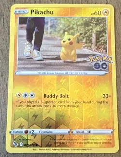 The Pokemon Company Pokemon TCG Pikachu 027/078 Pokemon GO Reverse Holo HP 60 - Image 1