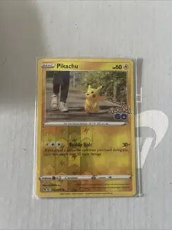 Pokemon TCG Pikachu Pokemon Go 027/078 Reverse Holo LP. - Image 1