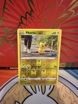 Pokemon Pikachu Reverse Holo 027/078 PGO Pokemon GO NM - Image 1