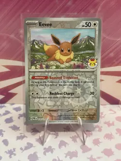 Eevee Pokemon Day 2025 Reverse Cosmos Holo Promo Pokemon TCG - Image 1