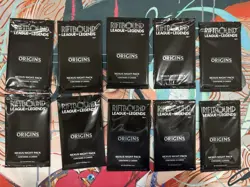 Ten (10) Riftbound Origins Nexus Night Pack/ Packs Sealed English 3-Card Pack - Image 1