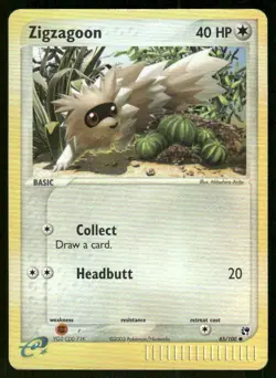 Pokemon Tcg Zigzagoon [Reverse Holo] #85 Pokemon Sandstorm LP - Image 1