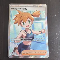 Light Play - Misty’s Vitality 111/084 - Pitch Black - Full Art - Pokemon Card - Image 1