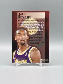 1997-98 Fleer Kobe Bryant Rookie Rewind 3 of 10 Lakers Insert Card - Image 4