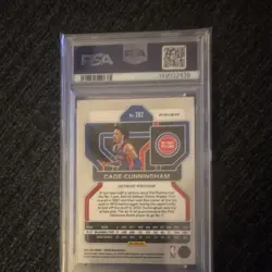 Panini Prizm 2021-22 Cade Cunningham Silver Prizm RC #282 Pistons PSA 9 - Image 2
