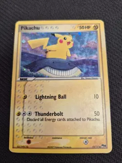Pokemon TCG POP Series 5 Pikachu Holo 12/17 Upside Down Back Error HP - Image 1