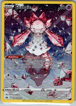 Diancie GG13/GG70 SWSH: Crown Zenith: Galarian Gallery - Pokemon Card - NM - Image 1