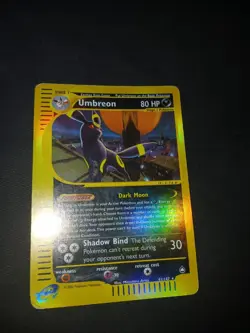 Pokemon Card - Umbreon - Aquapolis 41/147 E-Series- Reverse Holo - ENG inked bk - Image 1