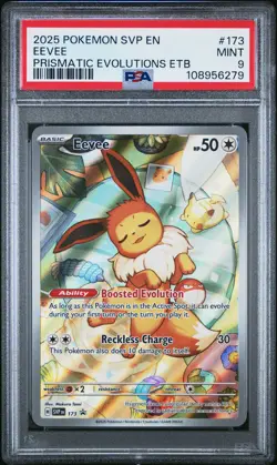 Eevee 173/131 Prismatic Evolutions Elite Trainer Box Pokemon PSA 9 - Image 1