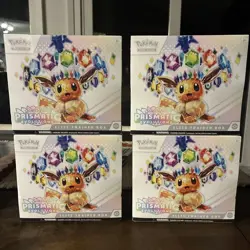 Pokemon TCG Scarlet Violet Prismatic Evolutions ETB Elite Trainer Box Lot Of 4 - Image 1
