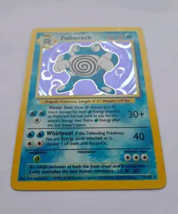 Poliwrath Holo Rare 1999 WOTC base Set 13 /102 Ex,Pokemon Tcg Card Vintage - Image 1