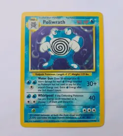 Poliwrath Holo Rare 1999 WOTC base Set 13 /102 Ex,Pokemon Tcg Card Vintage - Image 2