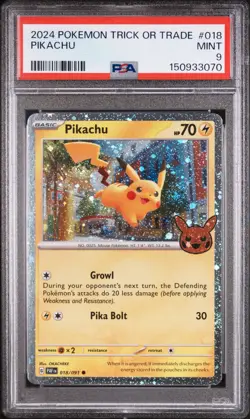 **LOT OF 16** Pikachu 018/109 Trick or Trade 2024 PSA 9 Mint Pokemon Card Bulk - Image 3