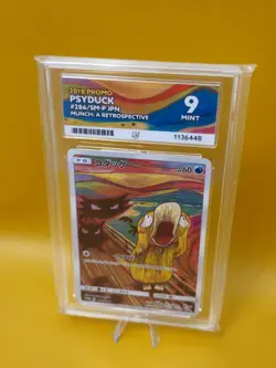 ACE 9 Mint Psyduck Scream Munch Pokemon Center Japanese Promo Card 286/SM-P 2018 - Image 1