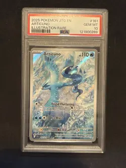 2025 POKEMON JTG EN-JOURNEY TOGETHER ILLUSTRATION RARE #161 ARTICUNO PSA 10 - Image 1
