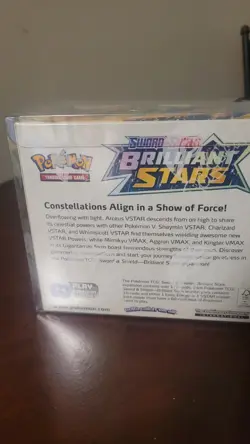 Pokemon Brilliant Stars Booster Box Mint With Plastic Protection Case - Image 3