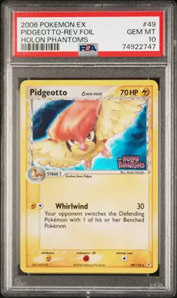 2006 POKEMON EX HOLON PHANTOMS #49 PIDGEOTTO-REVERSE FOIL PSA 10 - Image 1