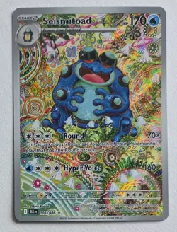 Pokemon TCG English Black Bolt Seismitoad Illustration Rare 105/086 - NM - Image 1
