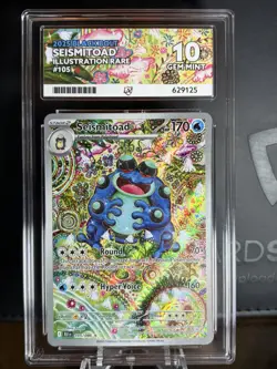 Pokemon TCG Black Bolt Seismitoad Illustration Rare Card 105/086 English Ace 10 - Image 1