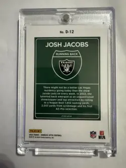 2023 Panini Donruss Optic - Downtown Josh Jacobs #D-12 - Image 2