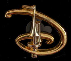 Rare! Walt Disney World Gold D Logo Silver Castle Turret 2019 Pin 133365 - Image 1