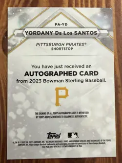 2023 Bowman Sterling Yordany De Los Santos#’d Auto Lot(5 Cards) - Image 4