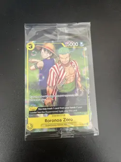 One Piece Monkey D Luffy OP10-111 R & Roronoa Zoro OP10-113 Sealed Promos TCG - Image 2