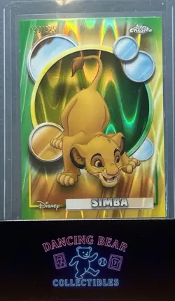 2026 Topps Chrome Disney Simba Yellow & Green Ray Wave #’d /225 The Lion King - Image 1