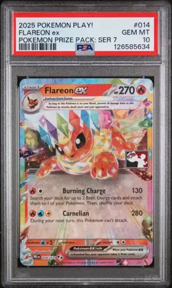 Flareon ex Prize Pack Series 7 014/131 Pokemon PSA 10 Gem Mint - Image 1