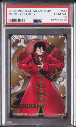 2013 CARDDASS ONE PIECE JAPANESE AR CARDDASS FORMATION 04 MONKEY D. LUFFY PSA 10 - Image 1