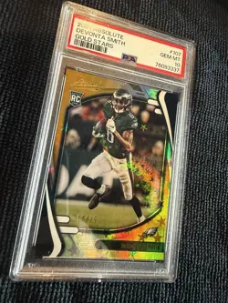 2021 Absolute #107 Devonta Smith Gold Stars /25 RC PSA 10 *POP 3* - Image 2