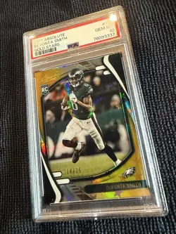 2021 Absolute #107 Devonta Smith Gold Stars /25 RC PSA 10 *POP 3* - Image 3