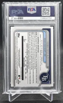 2024 Bowman Draft - Theo Gillen 1st Bowman Yellow Refractor Auto PSA 10 GEM MT - Image 2
