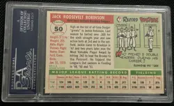 Topps 1955 Topps Jackie Robinson Base Set #50 Brooklyn Dodgers PSA 7 - Image 2